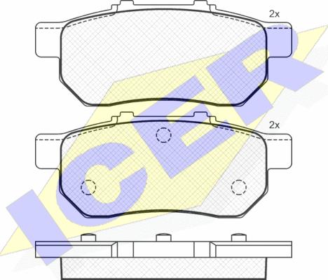 Icer 180960 - Bremsbelagsatz, Scheibenbremse alexcarstop-ersatzteile.com