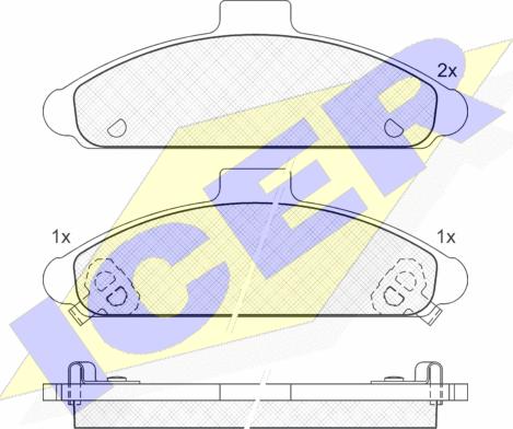 Icer 180963 - Bremsbelagsatz, Scheibenbremse alexcarstop-ersatzteile.com