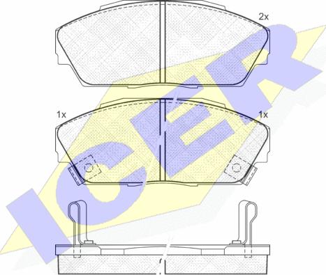 Icer 180962 - Bremsbelagsatz, Scheibenbremse alexcarstop-ersatzteile.com