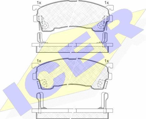 Icer 180971 - Bremsbelagsatz, Scheibenbremse alexcarstop-ersatzteile.com