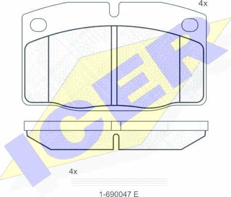 Icer 180454-066 - Bremsbelagsatz, Scheibenbremse alexcarstop-ersatzteile.com