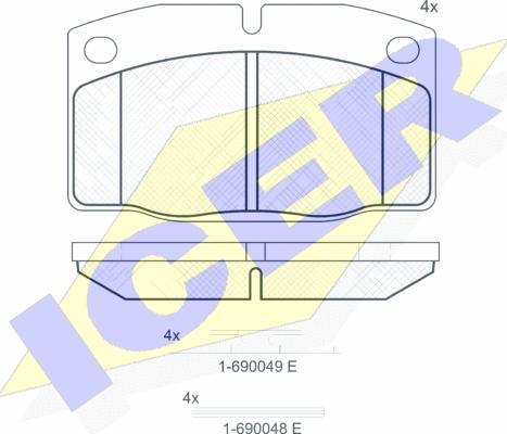 Icer 180454-073 - Bremsbelagsatz, Scheibenbremse alexcarstop-ersatzteile.com