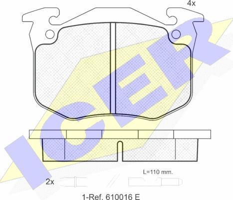 Icer 180469 - Bremsbelagsatz, Scheibenbremse alexcarstop-ersatzteile.com