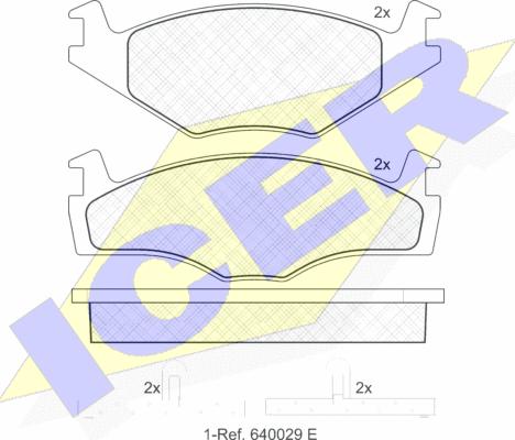 Icer 180460 - Bremsbelagsatz, Scheibenbremse alexcarstop-ersatzteile.com