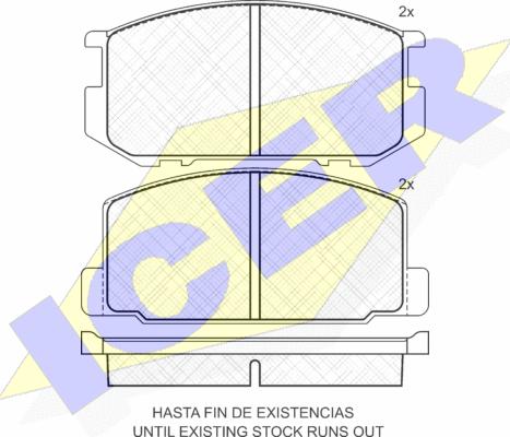 Icer 180463 - Bremsbelagsatz, Scheibenbremse alexcarstop-ersatzteile.com