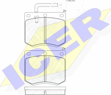 Icer 180402 - Bremsbelagsatz, Scheibenbremse alexcarstop-ersatzteile.com