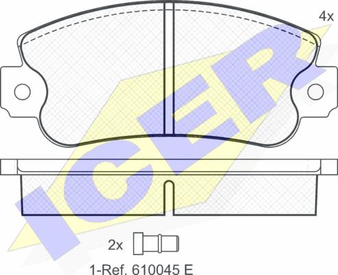 Icer 180418 - Bremsbelagsatz, Scheibenbremse alexcarstop-ersatzteile.com