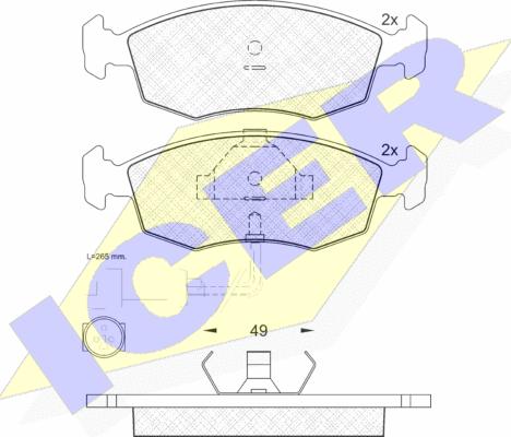 Icer 180475 - Bremsbelagsatz, Scheibenbremse alexcarstop-ersatzteile.com