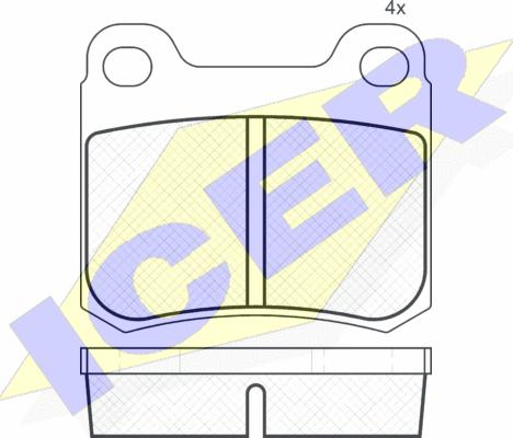 Icer 180517 - Bremsbelagsatz, Scheibenbremse alexcarstop-ersatzteile.com