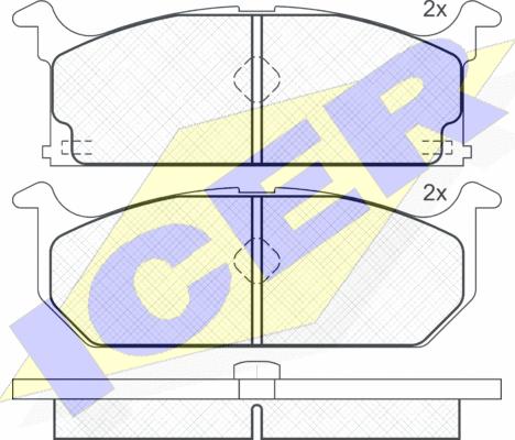 Icer 180586 - Bremsbelagsatz, Scheibenbremse alexcarstop-ersatzteile.com