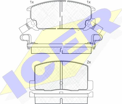 Icer 180656 - Bremsbelagsatz, Scheibenbremse alexcarstop-ersatzteile.com