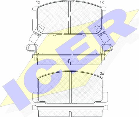 Icer 180605 - Bremsbelagsatz, Scheibenbremse alexcarstop-ersatzteile.com