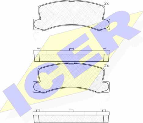 Icer 180612 - Bremsbelagsatz, Scheibenbremse alexcarstop-ersatzteile.com