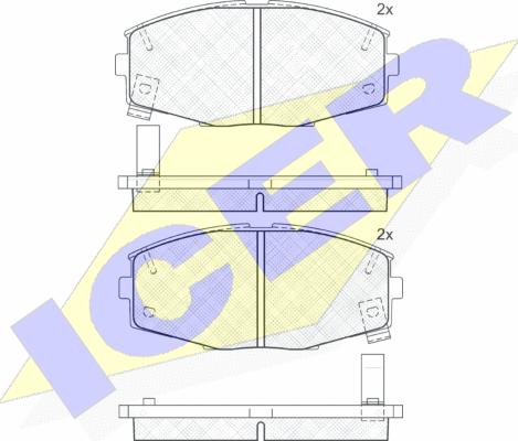 Icer 180617 - Bremsbelagsatz, Scheibenbremse alexcarstop-ersatzteile.com