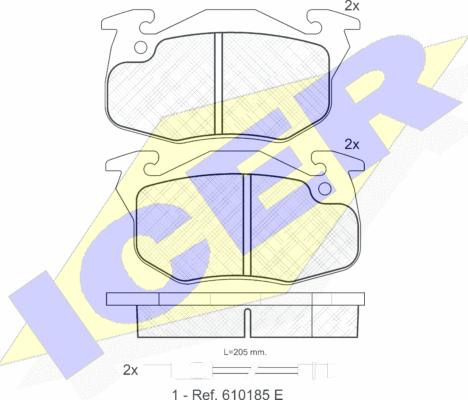 Icer 180633 - Bremsbelagsatz, Scheibenbremse alexcarstop-ersatzteile.com