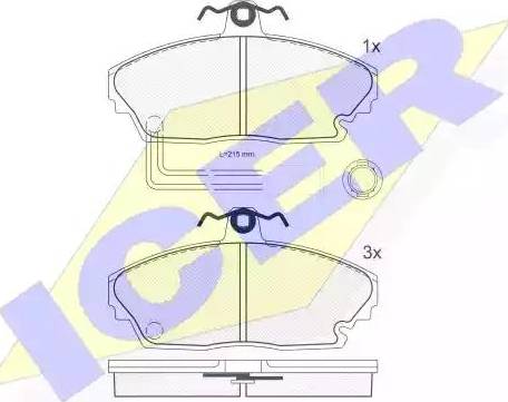 Icer 180676 - Bremsbelagsatz, Scheibenbremse alexcarstop-ersatzteile.com