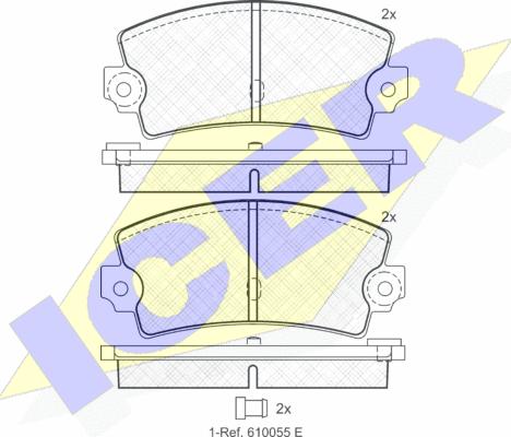 Icer 180098 - Bremsbelagsatz, Scheibenbremse alexcarstop-ersatzteile.com