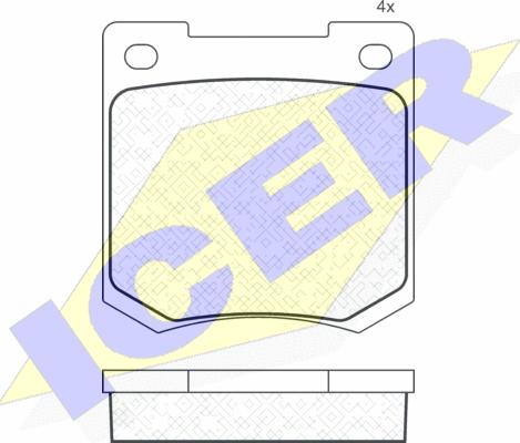 Icer 180044 - Bremsbelagsatz, Scheibenbremse alexcarstop-ersatzteile.com