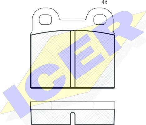 Icer 180059 - Bremsbelagsatz, Scheibenbremse alexcarstop-ersatzteile.com