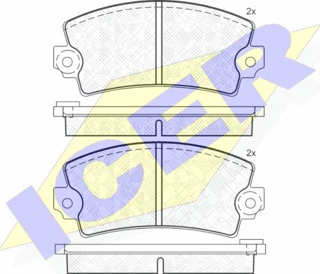 Icer 180052 - Bremsbelagsatz, Scheibenbremse alexcarstop-ersatzteile.com