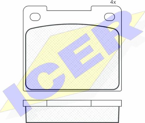 Icer 180033 - Bremsbelagsatz, Scheibenbremse alexcarstop-ersatzteile.com