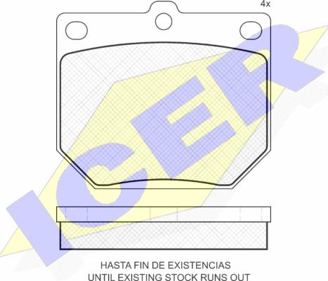 Icer 180166 - Bremsbelagsatz, Scheibenbremse alexcarstop-ersatzteile.com