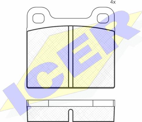 Icer 180162 - Bremsbelagsatz, Scheibenbremse alexcarstop-ersatzteile.com