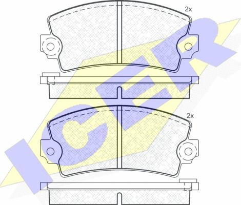 Icer 180101 - Bremsbelagsatz, Scheibenbremse alexcarstop-ersatzteile.com