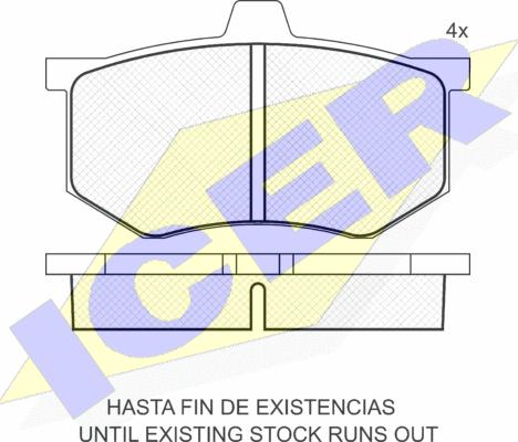 Icer 180184 - Bremsbelagsatz, Scheibenbremse alexcarstop-ersatzteile.com