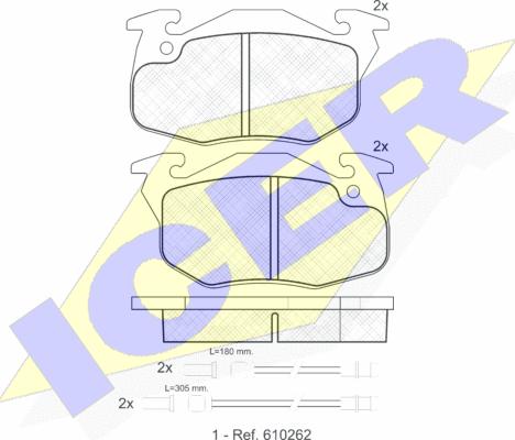 Icer 180866 - Bremsbelagsatz, Scheibenbremse alexcarstop-ersatzteile.com