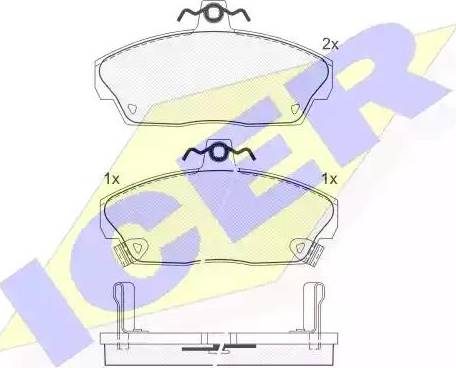 Icer 180860 - Bremsbelagsatz, Scheibenbremse alexcarstop-ersatzteile.com