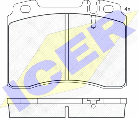 Icer 180861-200 - Bremsbelagsatz, Scheibenbremse alexcarstop-ersatzteile.com