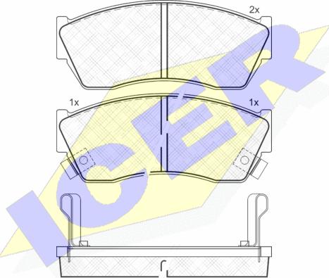 Icer 180811 - Bremsbelagsatz, Scheibenbremse alexcarstop-ersatzteile.com