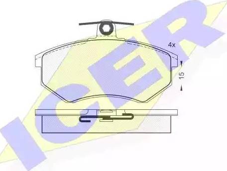 Icer 180835 - Bremsbelagsatz, Scheibenbremse alexcarstop-ersatzteile.com