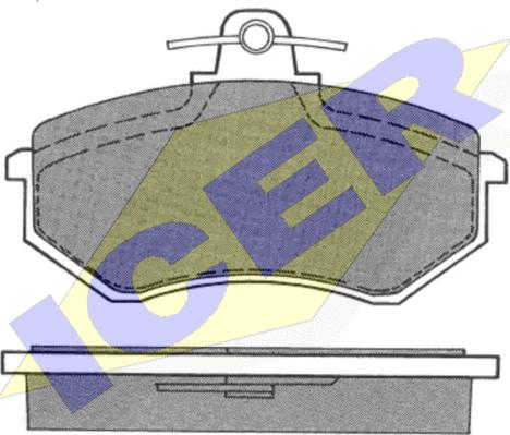 Icer 180338 - Bremsbelagsatz, Scheibenbremse alexcarstop-ersatzteile.com