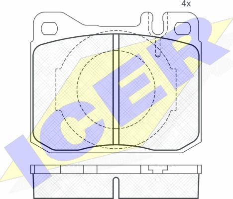 Icer 180324 - Bremsbelagsatz, Scheibenbremse alexcarstop-ersatzteile.com