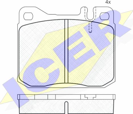 Icer 180323 - Bremsbelagsatz, Scheibenbremse alexcarstop-ersatzteile.com