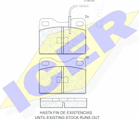 Icer 180242 - Bremsbelagsatz, Scheibenbremse alexcarstop-ersatzteile.com