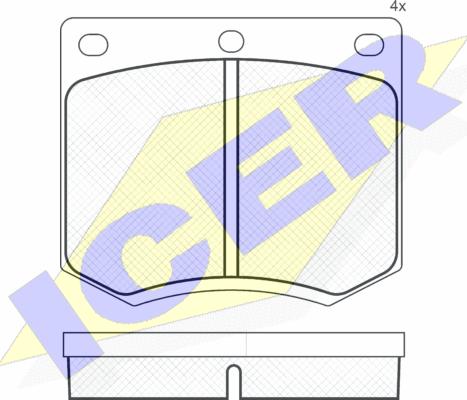 Icer 180255 - Bremsbelagsatz, Scheibenbremse alexcarstop-ersatzteile.com