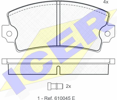 Icer 180258 - Bremsbelagsatz, Scheibenbremse alexcarstop-ersatzteile.com