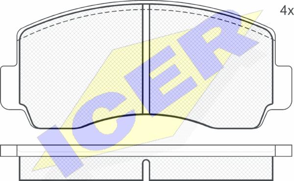 Icer 180207 - Bremsbelagsatz, Scheibenbremse alexcarstop-ersatzteile.com