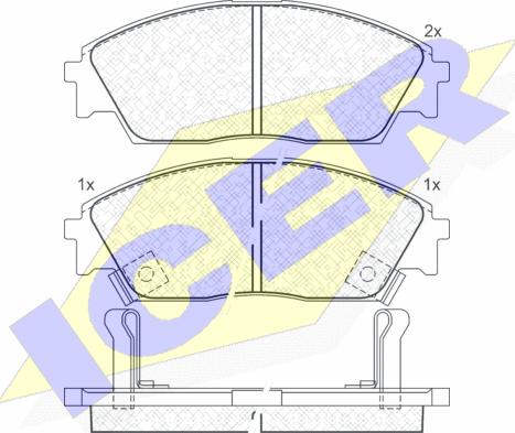 Icer 180755 - Bremsbelagsatz, Scheibenbremse alexcarstop-ersatzteile.com