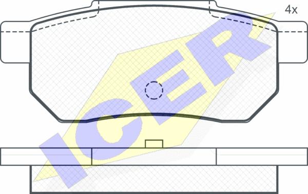 Icer 180751 - Bremsbelagsatz, Scheibenbremse alexcarstop-ersatzteile.com