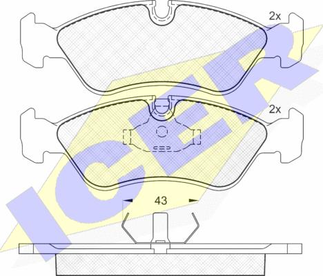 Icer 180758 - Bremsbelagsatz, Scheibenbremse alexcarstop-ersatzteile.com