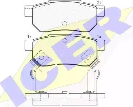 Icer 180752 - Bremsbelagsatz, Scheibenbremse alexcarstop-ersatzteile.com