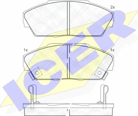 Icer 180704 - Bremsbelagsatz, Scheibenbremse alexcarstop-ersatzteile.com