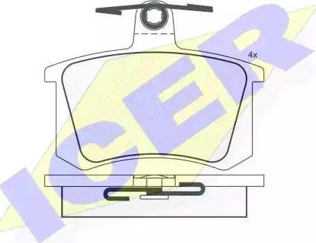 Icer 180784 - Bremsbelagsatz, Scheibenbremse alexcarstop-ersatzteile.com