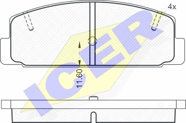 Icer 180785 - Bremsbelagsatz, Scheibenbremse alexcarstop-ersatzteile.com