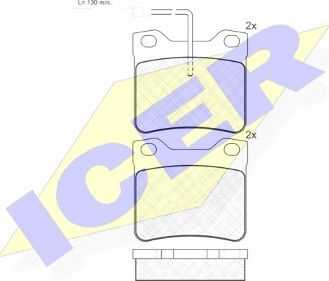 Icer 180787 - Bremsbelagsatz, Scheibenbremse alexcarstop-ersatzteile.com