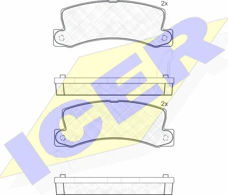 Icer 180734 - Bremsbelagsatz, Scheibenbremse alexcarstop-ersatzteile.com